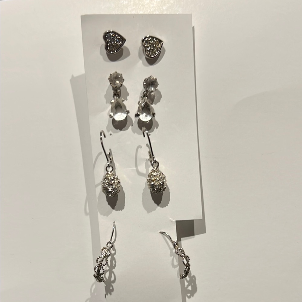 Elegant Silver Earring Set